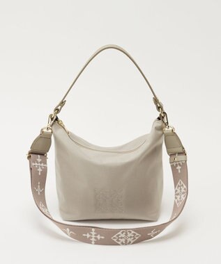 russet ＜320g/撥水性あり＞コーデュラナイロン2wayシンプルショルダーバッグ(CE-1536) L.Greige