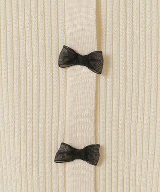 Green Parks ・ｓｗｉｎｇ　ｂｙ　フロントリボンリブニット Light Gray