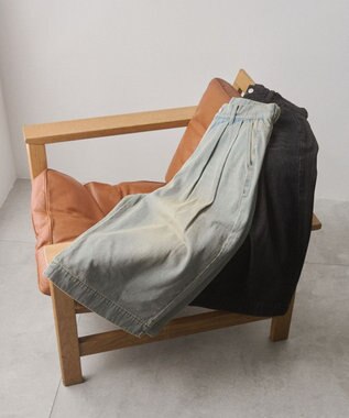 WEGO クロップドワイドデニムパンツ デニム淡加工色