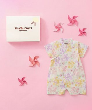 MIKI HOUSE HOT BISCUITS 総柄 ベビー甚平オール ギフトセット【BOX付き】