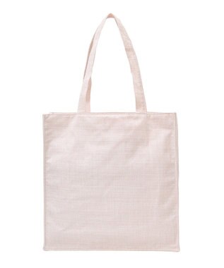 Maison de FLEUR ツイードロゴ刺繍スクエアトートバッグ Pink