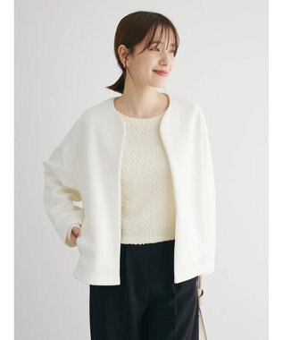 Green Parks ノーカラーポンチジャケット Off White