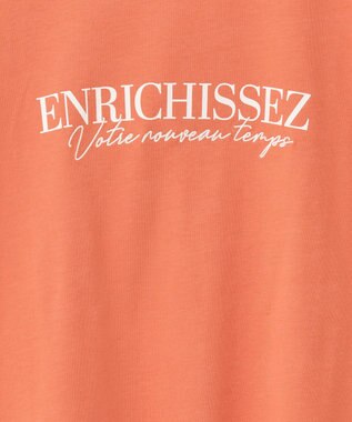 Green Parks フレンチスリーブ刺繍シンプルロゴプルオーバー Orange