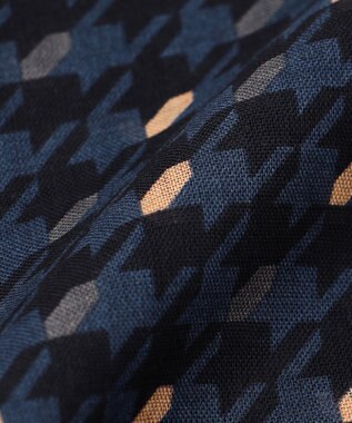 JOSEPH ABBOUD 【イタリア製】ハウンドトゥース ストール ネイビー系5