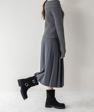 Bridget Birkin 【Bridget Birkin】オブリークトウエンジニアブーツ ブラックスウェード