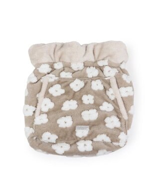 PET PARADISE ペットパラダイス 遠赤外線 ボア 犬たんぽ 《お花柄》S ベージュ