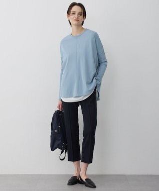 ICB L 【先行予約】ミックスブッチャー クロップドパンツ ネイビー