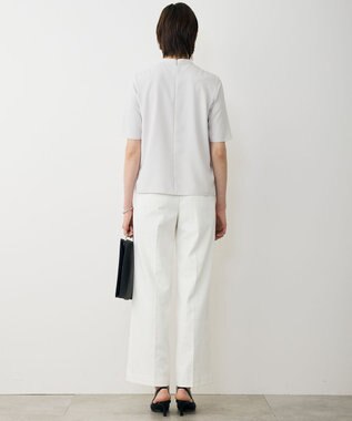 ICB L ストレッチジョーゼット ラッフルディテールブラウス トープ