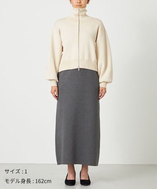 NAVE 【ReNAVE・洗える】スムースニット トラックジャケット ホワイト系