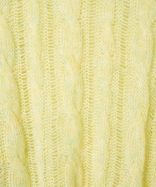 WEGO ケーブルメッシュメランジニット イエロー