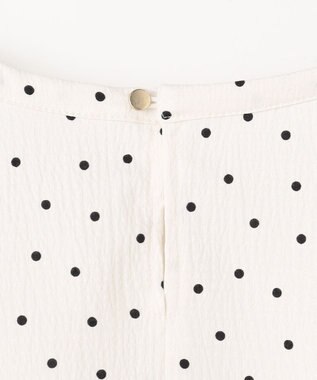 ANY ポコポコバルーン袖ブラウス オフ×ブラックドット