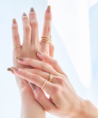 Tiaclasse 【4点セット】クロスデザインリング　アソートセット ゴールド