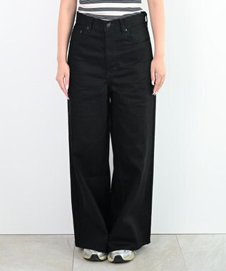 woadblue WIDE DENIM ワイドデニム BLACK