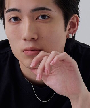 Phoebe ≪TV番組着用商品≫【金属アレルギー対応】ワンタッチワイドフープミニピアス　シルバー/サージカルステンレス シルバー