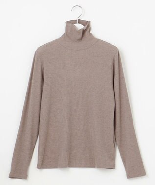 J.PRESS LADIES S カシミヤシルクリブタートル カットソー ブラウン系