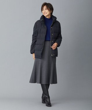 J.PRESS LADIES 【洗える】フラノハンドウォッシュ マーメイド スカート グレー系