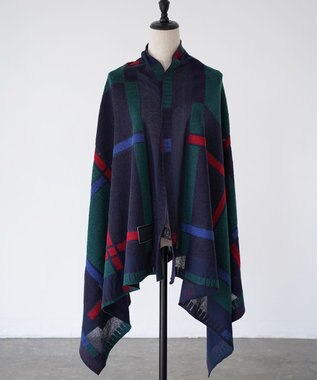 nitorito 【UNISEX】tanbo チェック柄 ストール navy