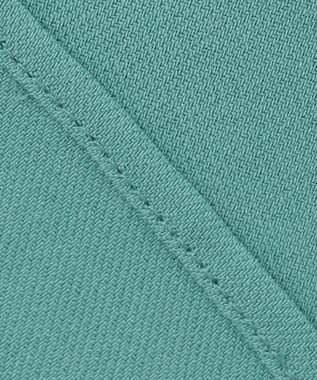 ANY 【洗える】デザインスリーブとろみ ブラウス ターコイズ