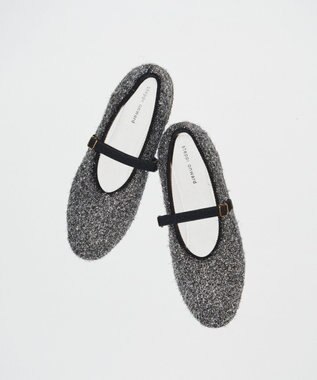 steppi 【VERY掲載 / 洗える / 撥水】ラウンドファー パンプス ブラックラメ