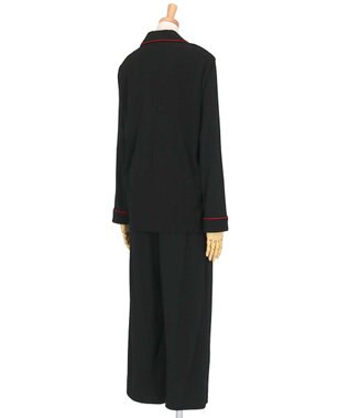 une nana cool 【綿混】コットンパイルパジャマMADEWITHLIBERTYFABRIC ブラック