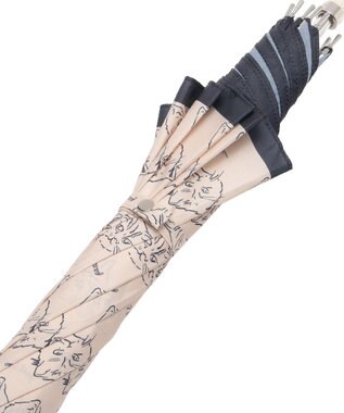 MOONBAT PAUL&JOE ACCESSOIRES(ポール＆ジョー アクセソワ) 長傘 ドローイングヌネット＆ジプシー ベージュ