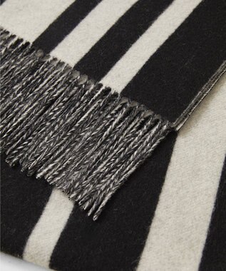 JOSEPH ウーヴンスカーフ　ストライプ Ivory/Black