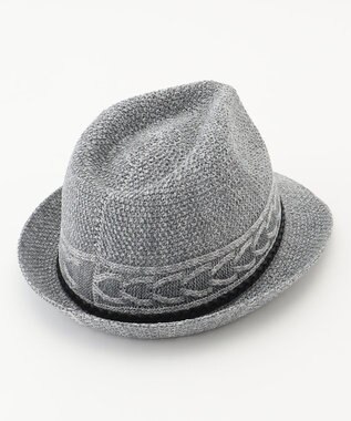 JOSEPH ABBOUD 【洗える・サイズ調整可】ウォッシャブルヘリンボーン ハット ライトグレー系