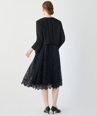 23区 S 【APPLAUDIR】バックサテンジョーゼット ジャケット ブラック系