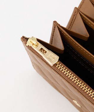 russet 【2025AW新作】キルティングレザー二つ折りウォレット(SO-428) Brown