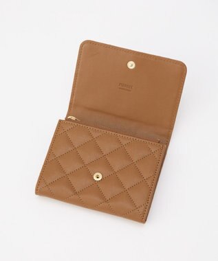 russet 【2025AW新作】キルティングレザー二つ折りウォレット(SO-428) Brown