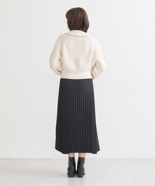 earth music&ecology ＢＩＧカラージップカーディガン Ivory