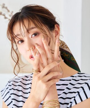 Tiaclasse 【4点セット】クロスデザインリング　アソートセット ゴールド