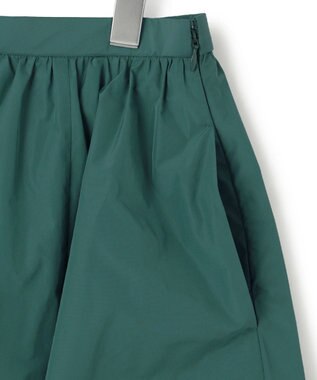 23区 【洗える】ルミエールタフタ フレアスカート ダークグリーン系
