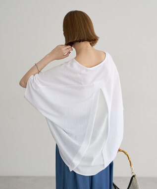 YECCA VECCA 異素材切替バックデザインプルオーバー Off White