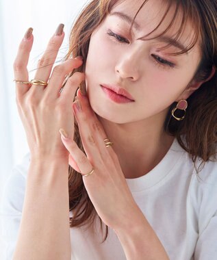 Tiaclasse 【4点セット】クロスデザインリング　アソートセット ゴールド