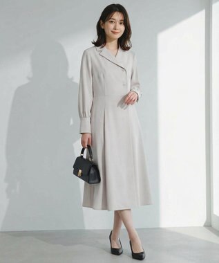  【洗える】テーラード ワンピース