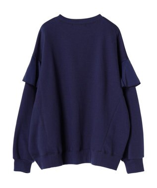 Green Parks ・ＳＵＧＡＲ　ＳＰＯＯＮ　ラッフルショルダースウェット Navy