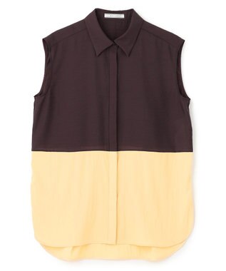 BEIGE， 【洗える】SERBES / ノースリーブブラウス Bordeaux×Cream