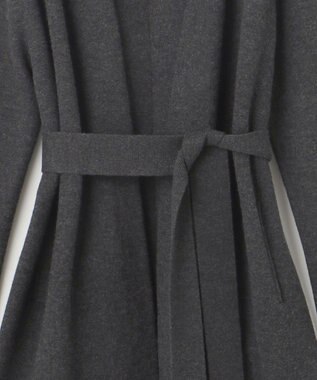 ICB L ミルドウール ロングカーディガン チャコール系