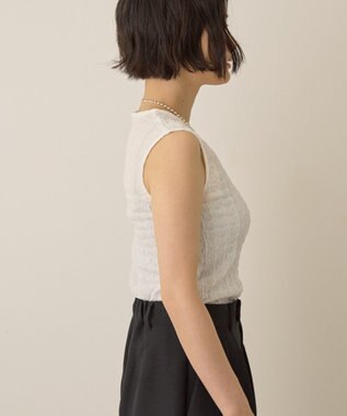 AMERICAN HOLIC フクレジャガードノースリーブトップス Off White