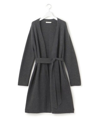 ICB L ミルドウール ロングカーディガン チャコール系