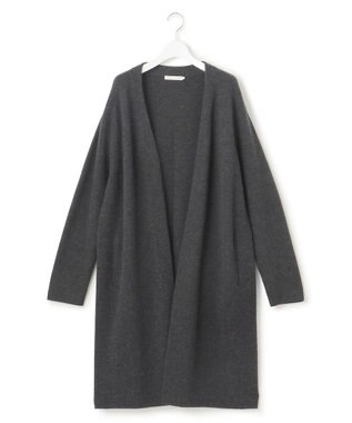 ICB L ミルドウール ロングカーディガン チャコール系