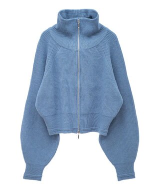 earth music&ecology ＢＩＧカラージップカーディガン Blue