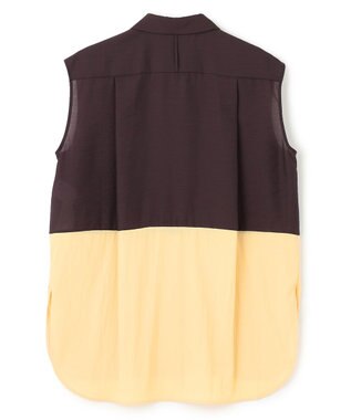 BEIGE， 【洗える】SERBES / ノースリーブブラウス Bordeaux×Cream