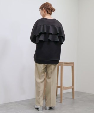 AMERICAN HOLIC 【WEB限定】バックフリルポンチプルオーバー Gray Beige