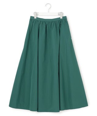 23区 【洗える】ルミエールタフタ フレアスカート ダークグリーン系