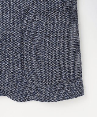 JOSEPH ABBOUD 【軽量/ストレッチ/洗える/JAPANファブリック/和紙】コンフォータブルジャージー ジャケット ネイビー系