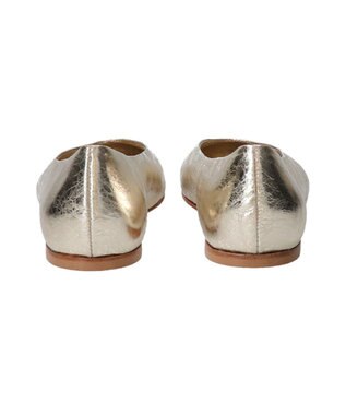 INTER-CHAUSSURES 【INTER-CHAUSSURES】ラウンドトウサケットバレエシューズ ゴールド