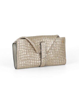 PELLE BORSA ギャルソンウォレット Rainbow Croco レインボークロコ 6101 グレージュ