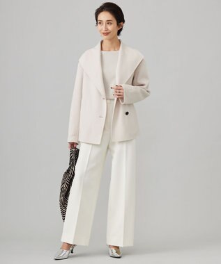 ICB 【洗える】 Peツイルダウンファブリック ワイドパンツ アイボリー系